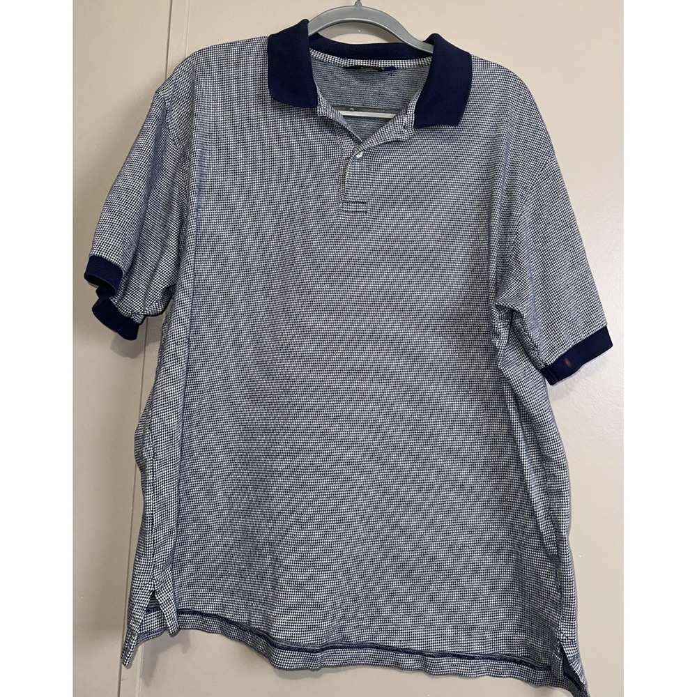 Mens XL Brooks Brothers 1818 Blue Check Polo